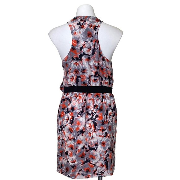 Parker NWT $264 Winnie Tango Floral Print V-Neck Silk Dress, Women's Size L - Picture 6 of 13